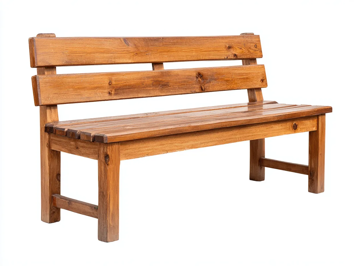 Bancos de jardín de madera maciza 120x45x85 cm - madera natural - para exterior - diseño rústico-Casagoio