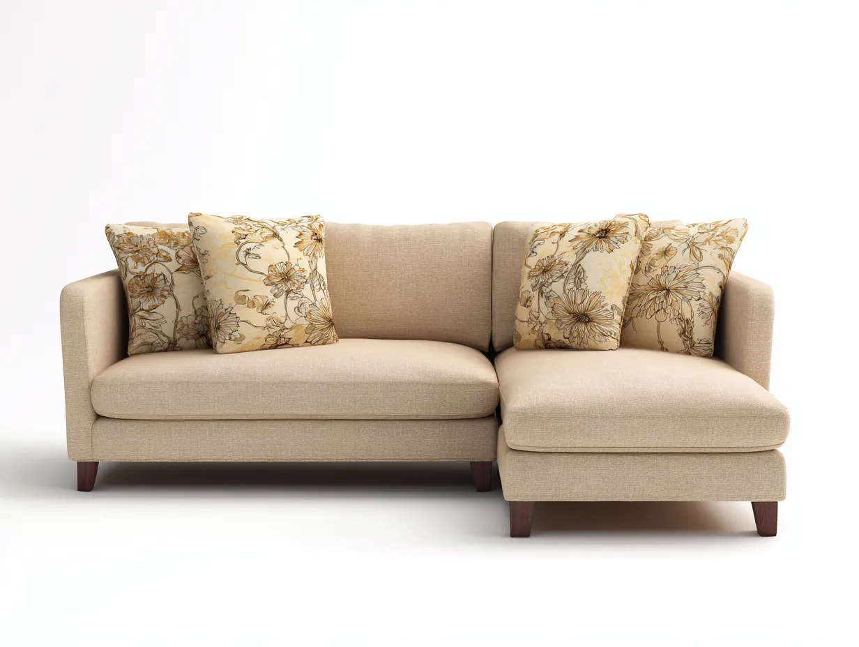 Divano angolare-tessuto-245x155x82 cm-beige-stile classico-Oakgethut