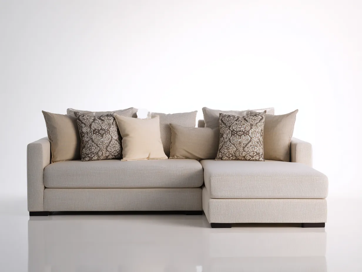 Divano angolare-tessuto-252x162x84 cm-beige-stile classico-Oakgethut