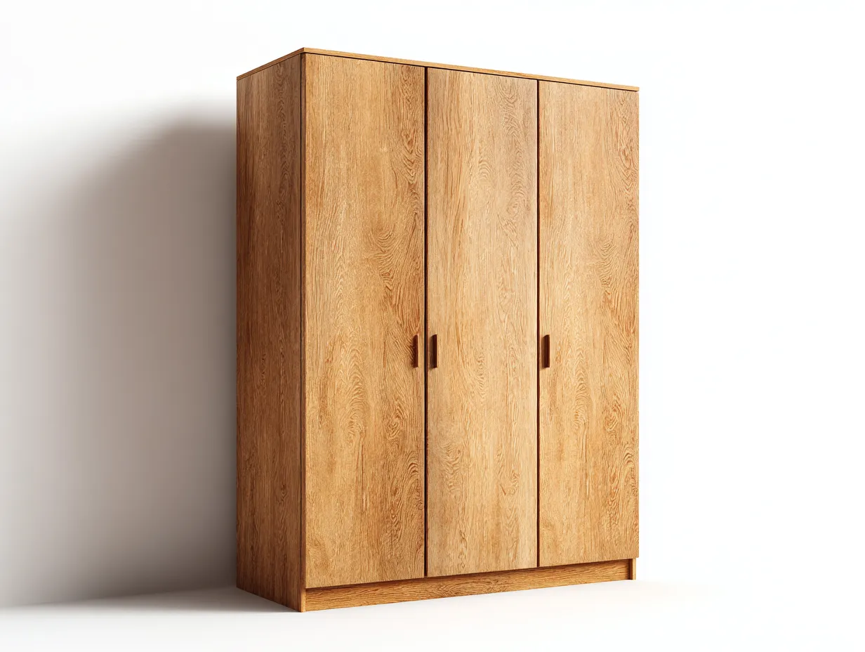 Armadio a 3 ante-Legno massello-155x58x202 cm-Rovere miele-Stile moderno-Oakgethut