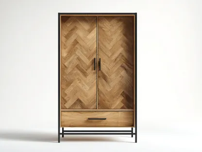 Armarios 2 puertas de madera maciza 95x45x185 cm - natural - negro - para dormitorio - diseño industrial-Homigoio