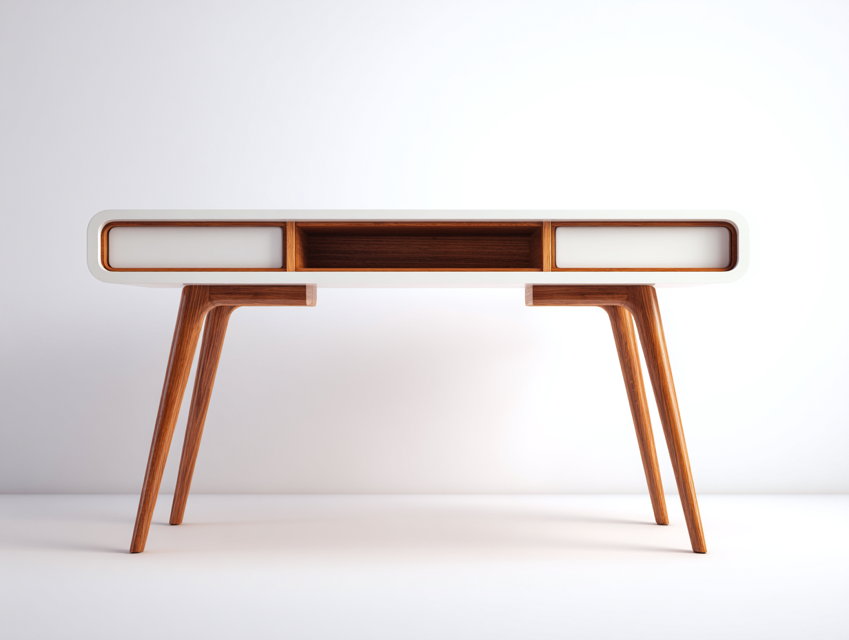 Mesa de oficina de madera y MDF 120x55x75 cm - blanco - madera - diseño moderno-Pinemyyard