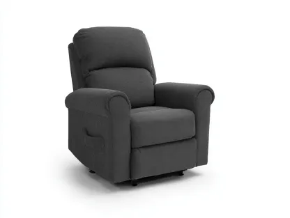 Sillón reclinable con reposabrazos de tejido acolchado 95x94x111 cm - gris oscuro - diseño cómodo-Pinemyyard