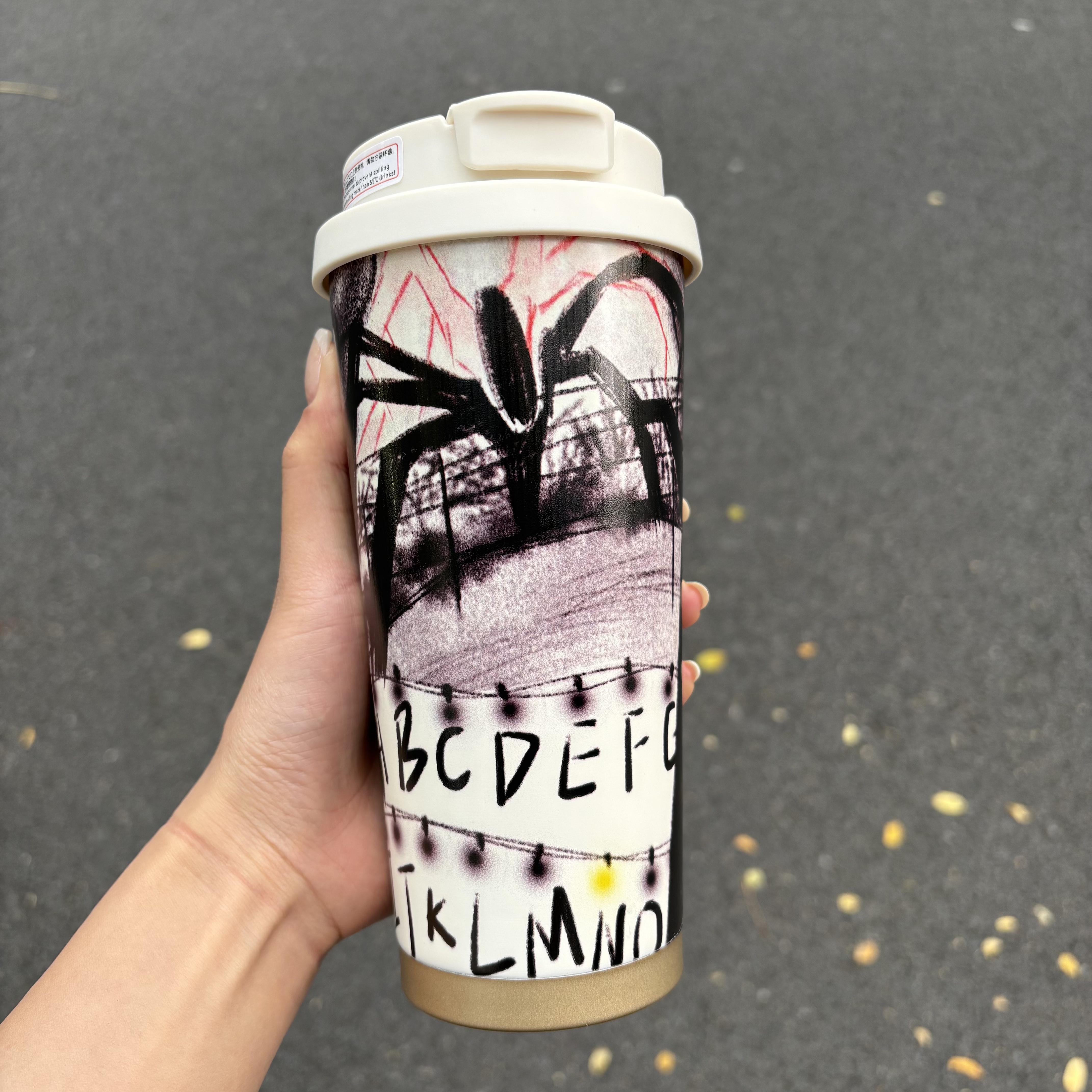 Stranger Things Graffiti Thermos Cup Stainless Steel Straw Double Wall Insulated Large Capacity Coffee Water Mug High Value Bottles Drink