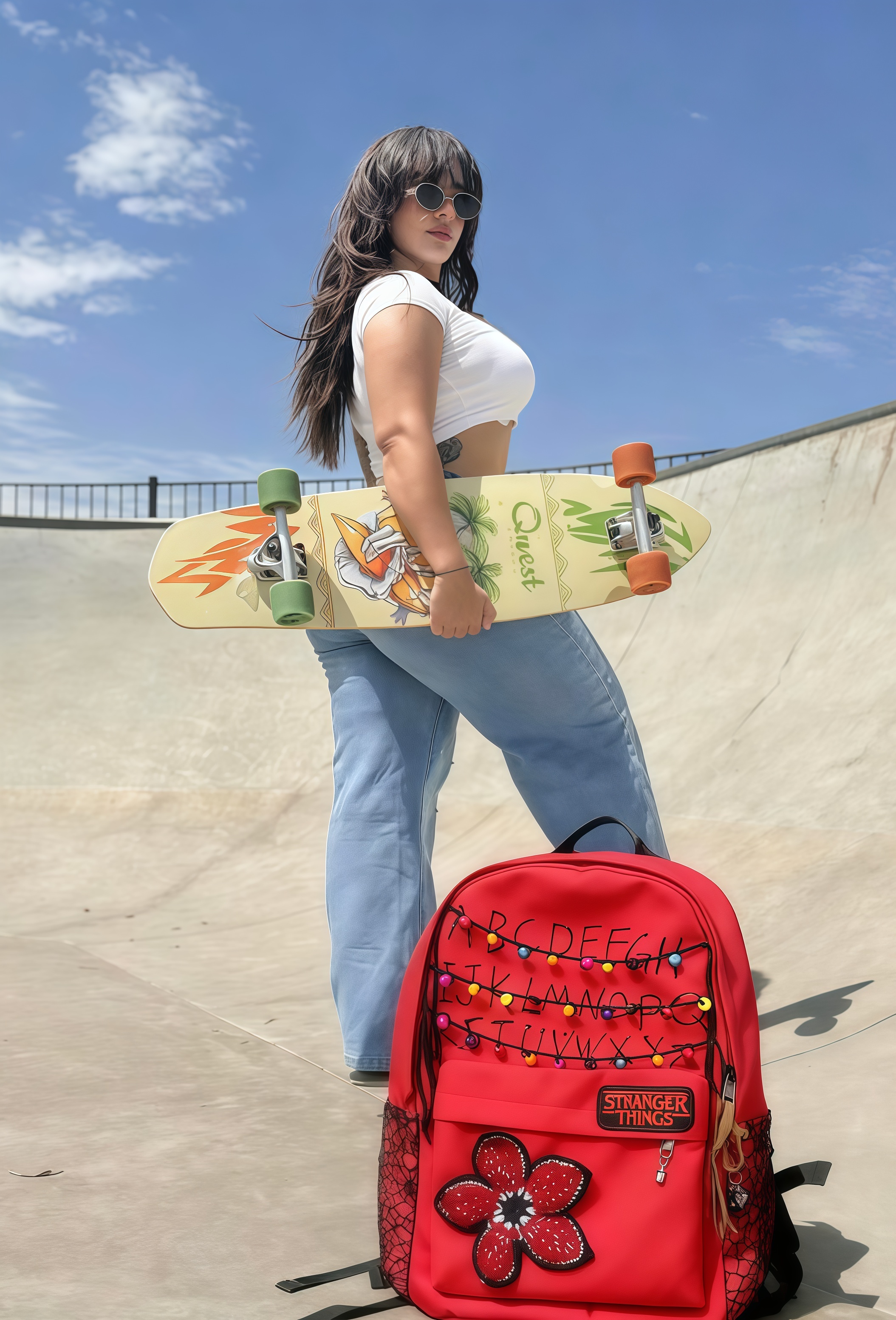 Stranger things Theme Backpack Let's Go to Hawkins Town for Adventure