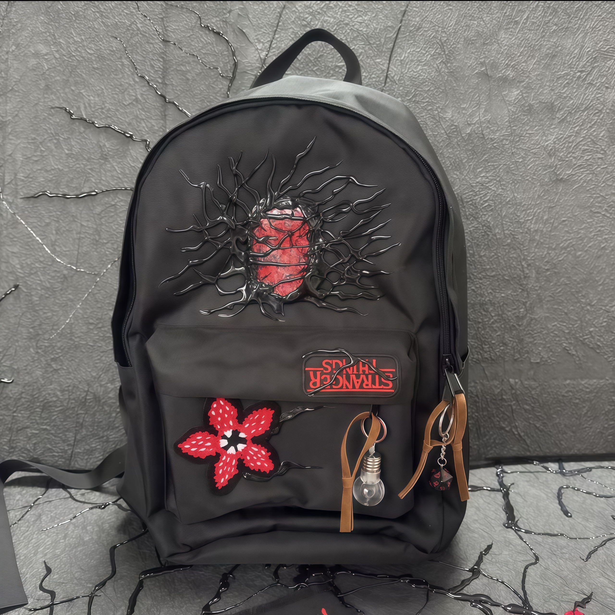 Strange Story Theme Backpack Let's Go to Hawkins Town for Adventure