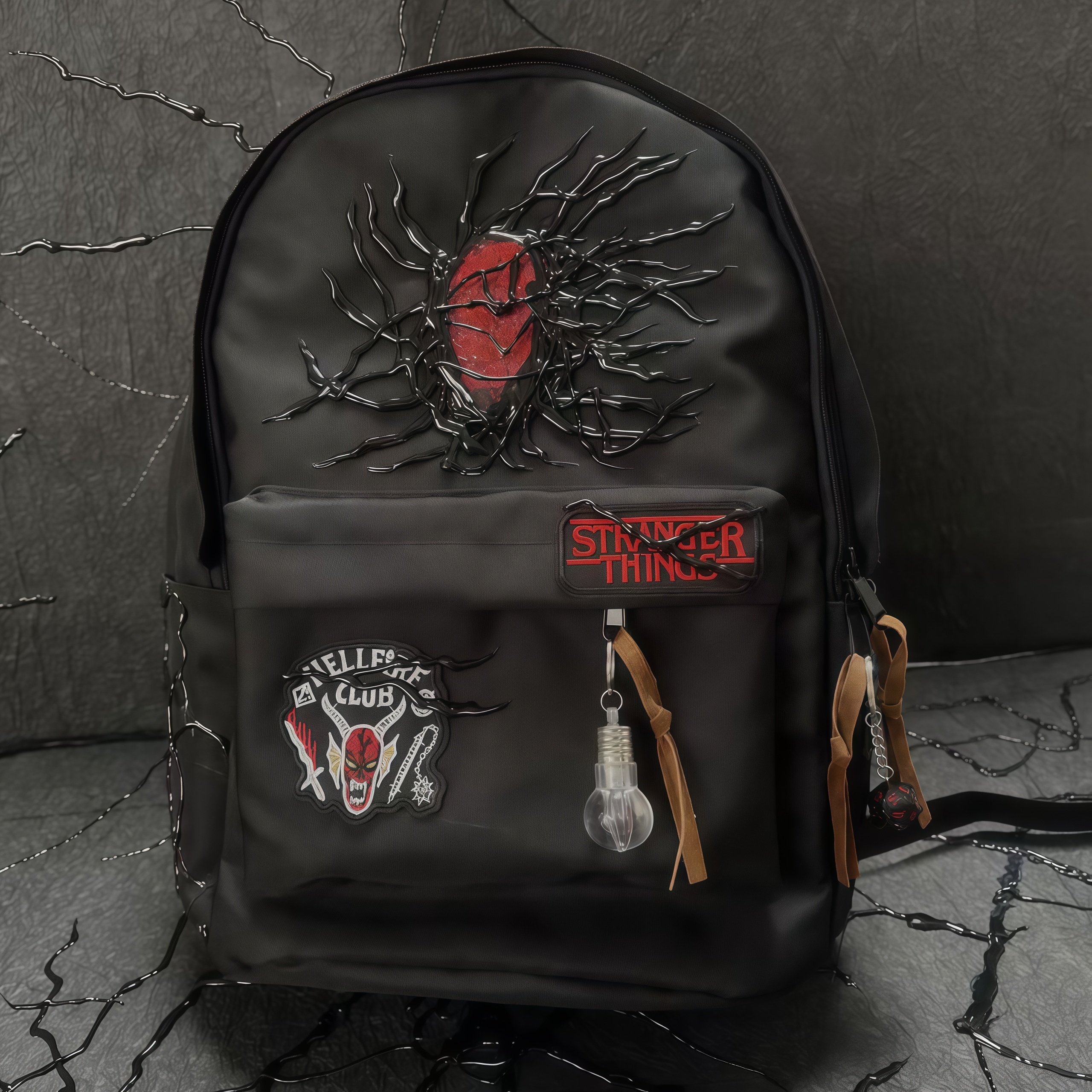 Strange Story Theme Backpack Let's Go to Hawkins Town for Adventure