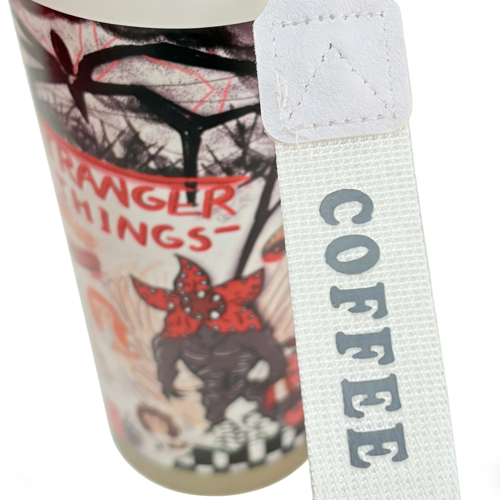 Stranger Things Graffiti Thermos Cup Stainless Steel Straw Double Wall Insulated Large Capacity Coffee Water Mug High Value Bottles Drink