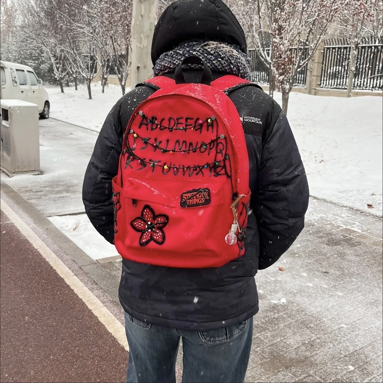 Strange Story Theme Backpack Let's Go to Hawkins Town for Adventure