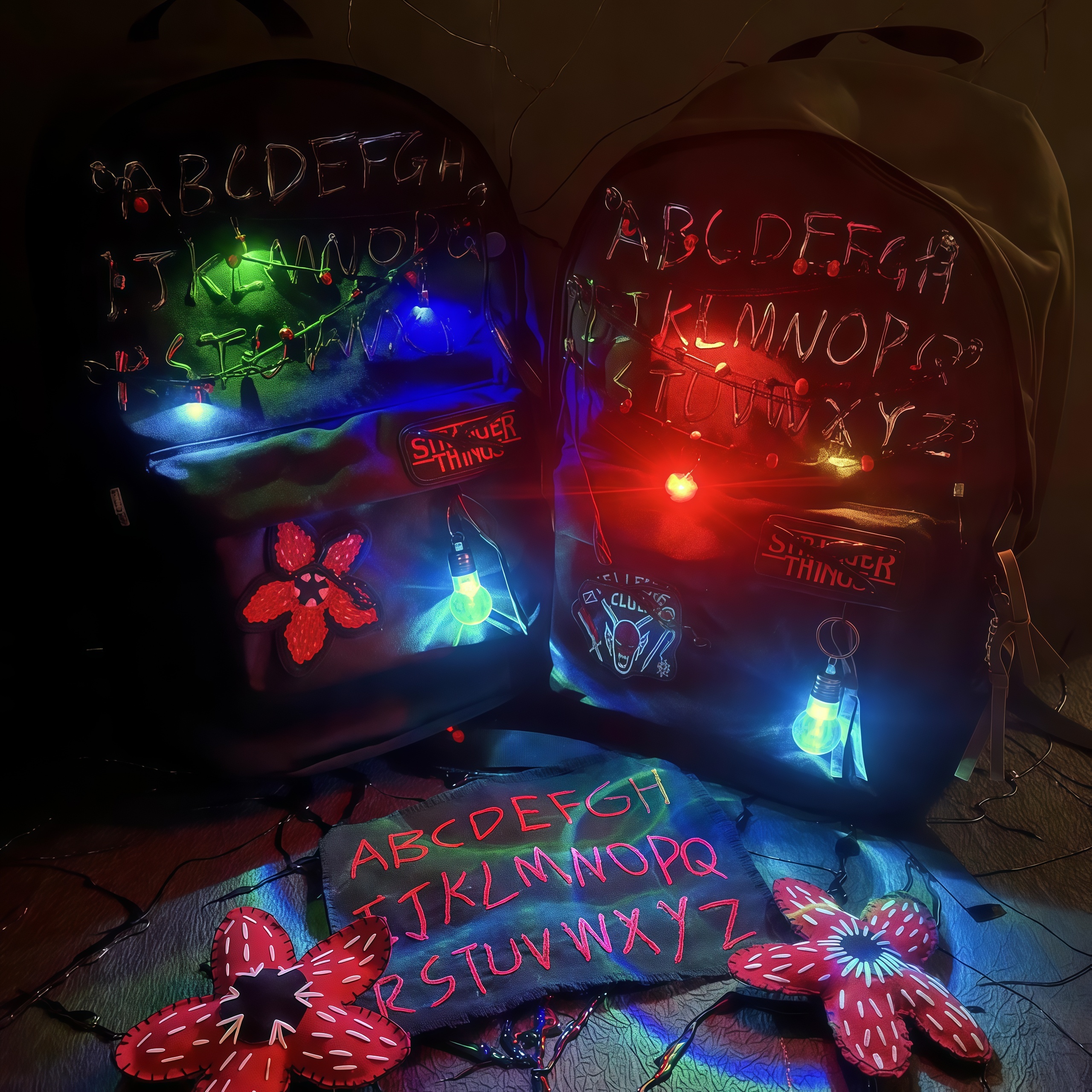 Strange Story Theme Backpack Let's Go to Hawkins Town for Adventure