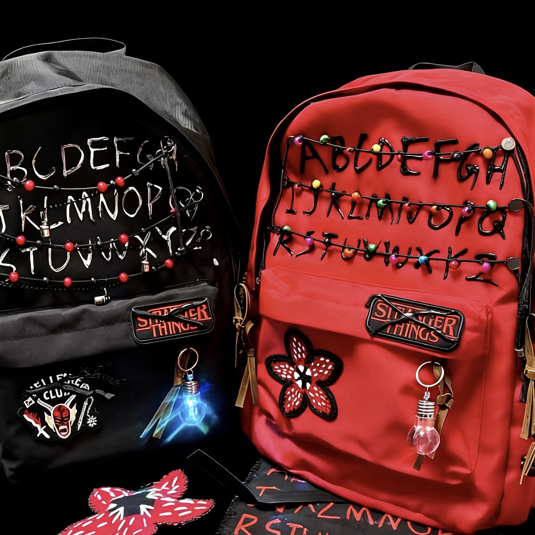 Strange Story Theme Backpack Let's Go to Hawkins Town for Adventure