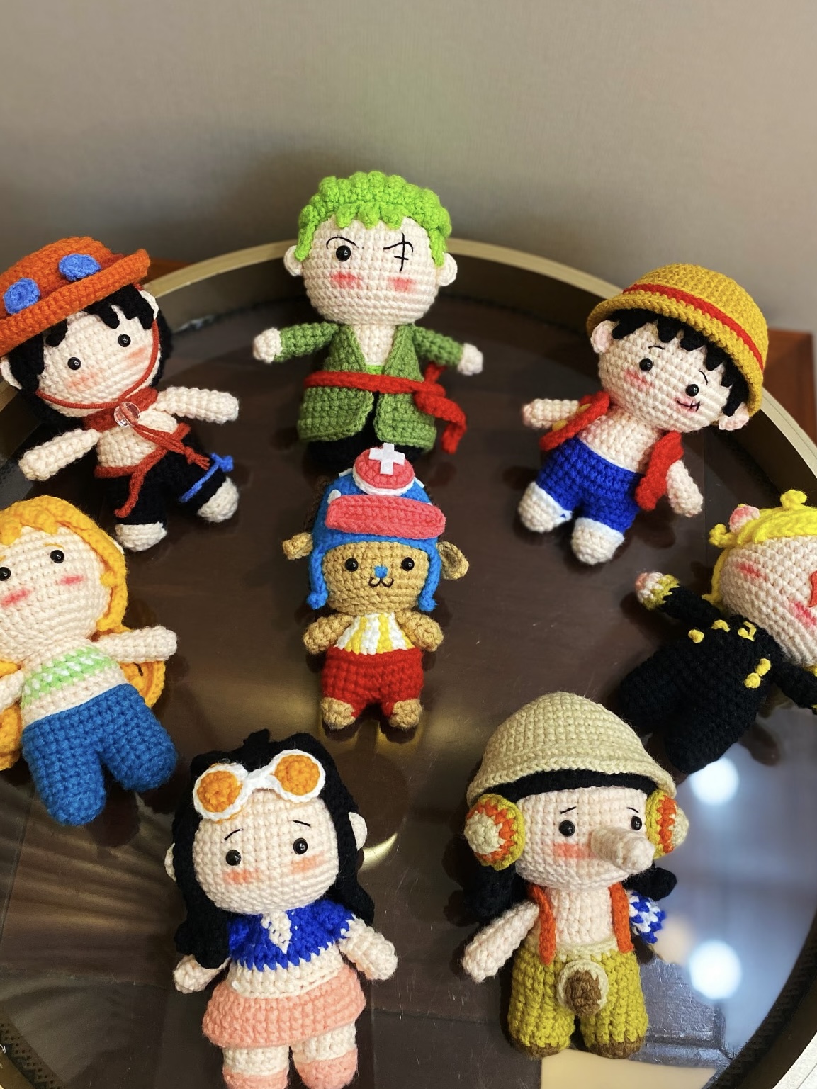 DIY One Piece Zoro Crochet Toys Monkey King Luffy Sanji Nami Zoro Ace Dolls Handmade Crochet Dolls DIY Knitted Toys