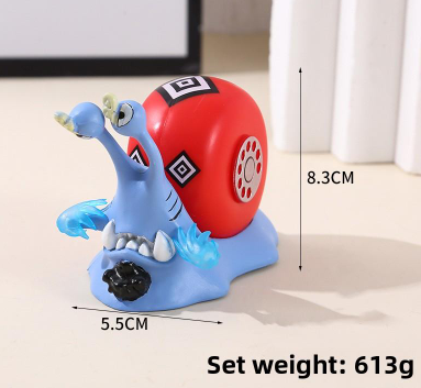 One Piece Figures Anime Snail Collection 9 Unique Snail Figurines for Collectors Desktop Ornaments Playful Anime Themed Decor