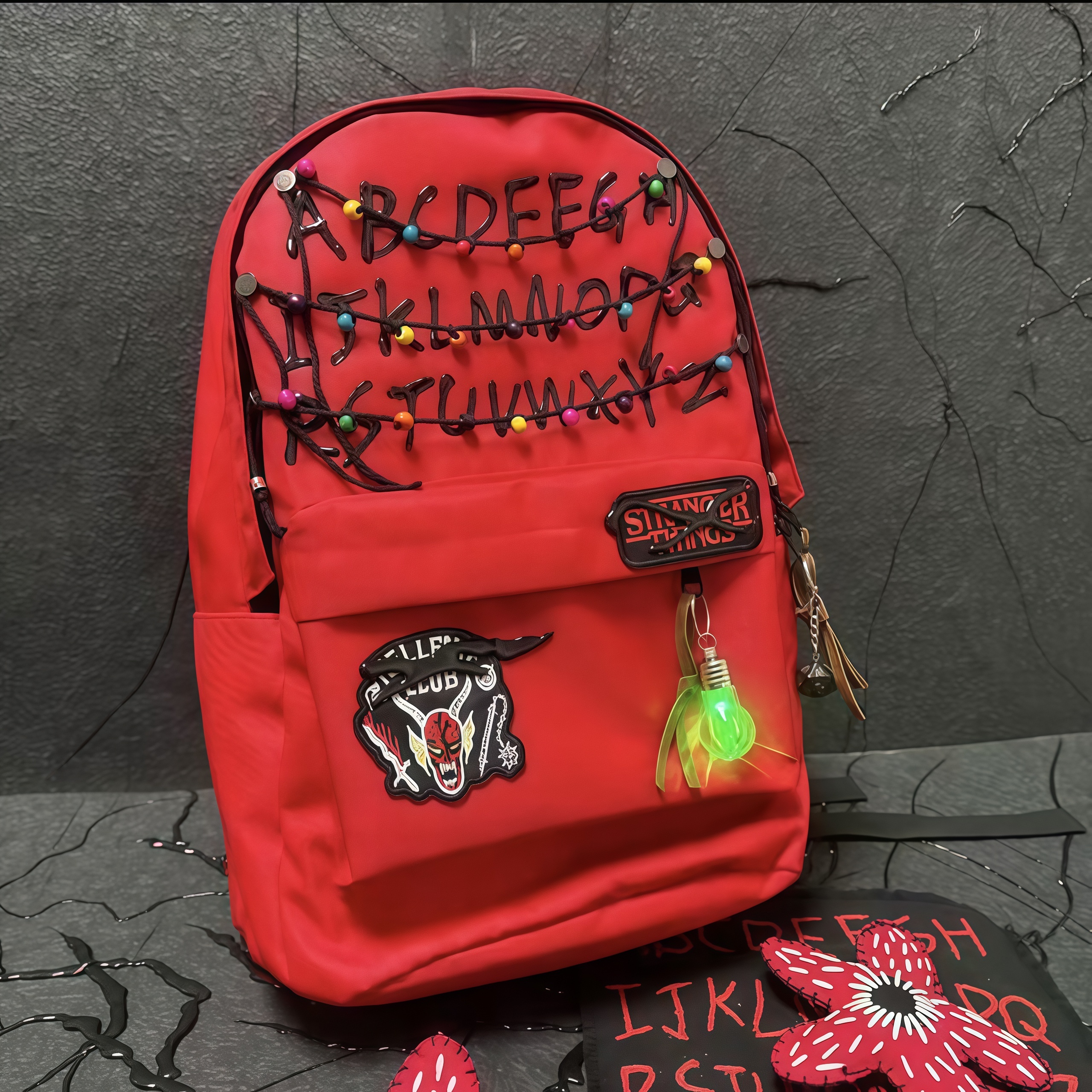 Strange Story Theme Backpack Let's Go to Hawkins Town for Adventure
