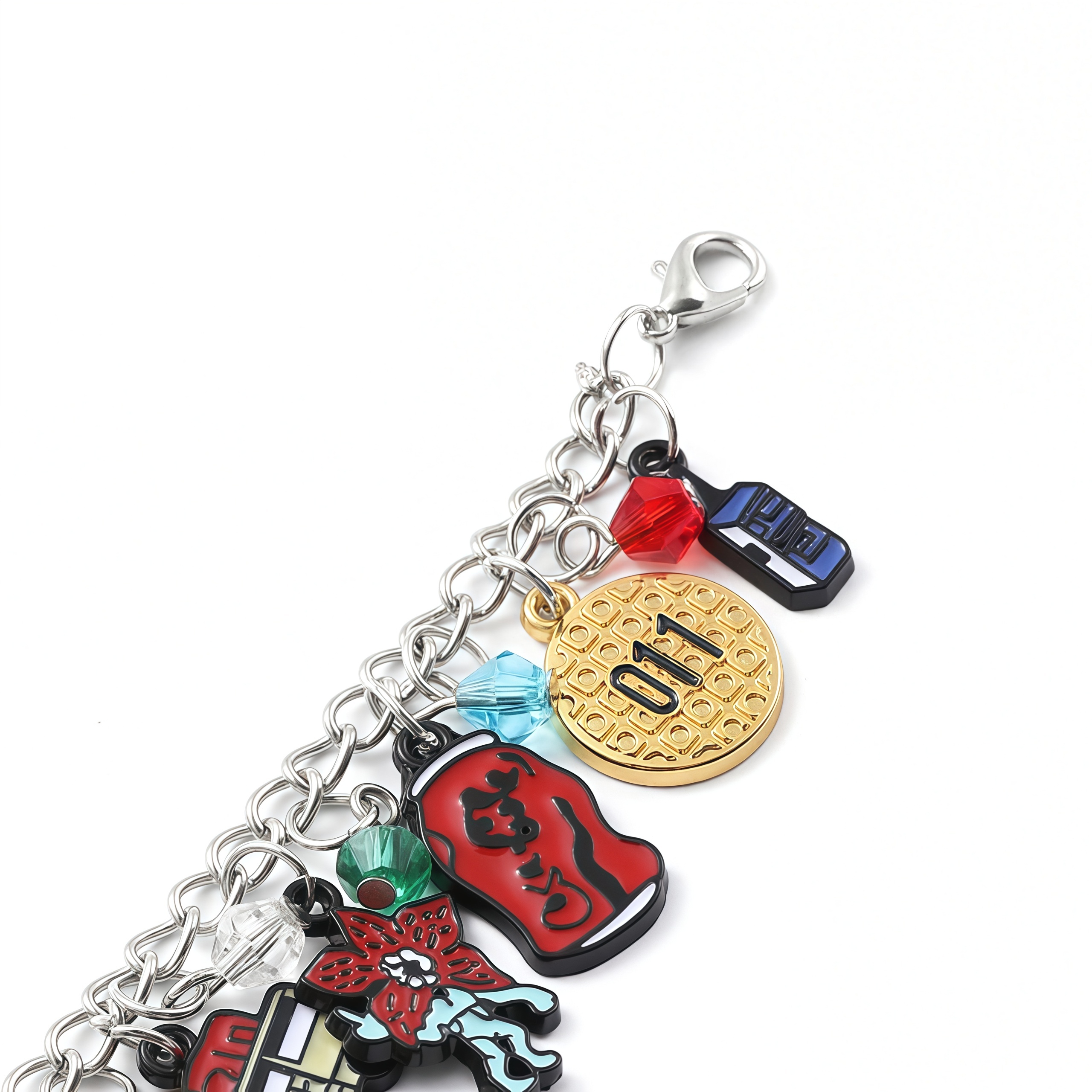 Stranger Things Hellfire Club DIY Bracelet with Assorted Zinc Alloy Pendants & Cartoon Charms Lightweight Customizable Jewelry Gift for Fans Wicker Man 
