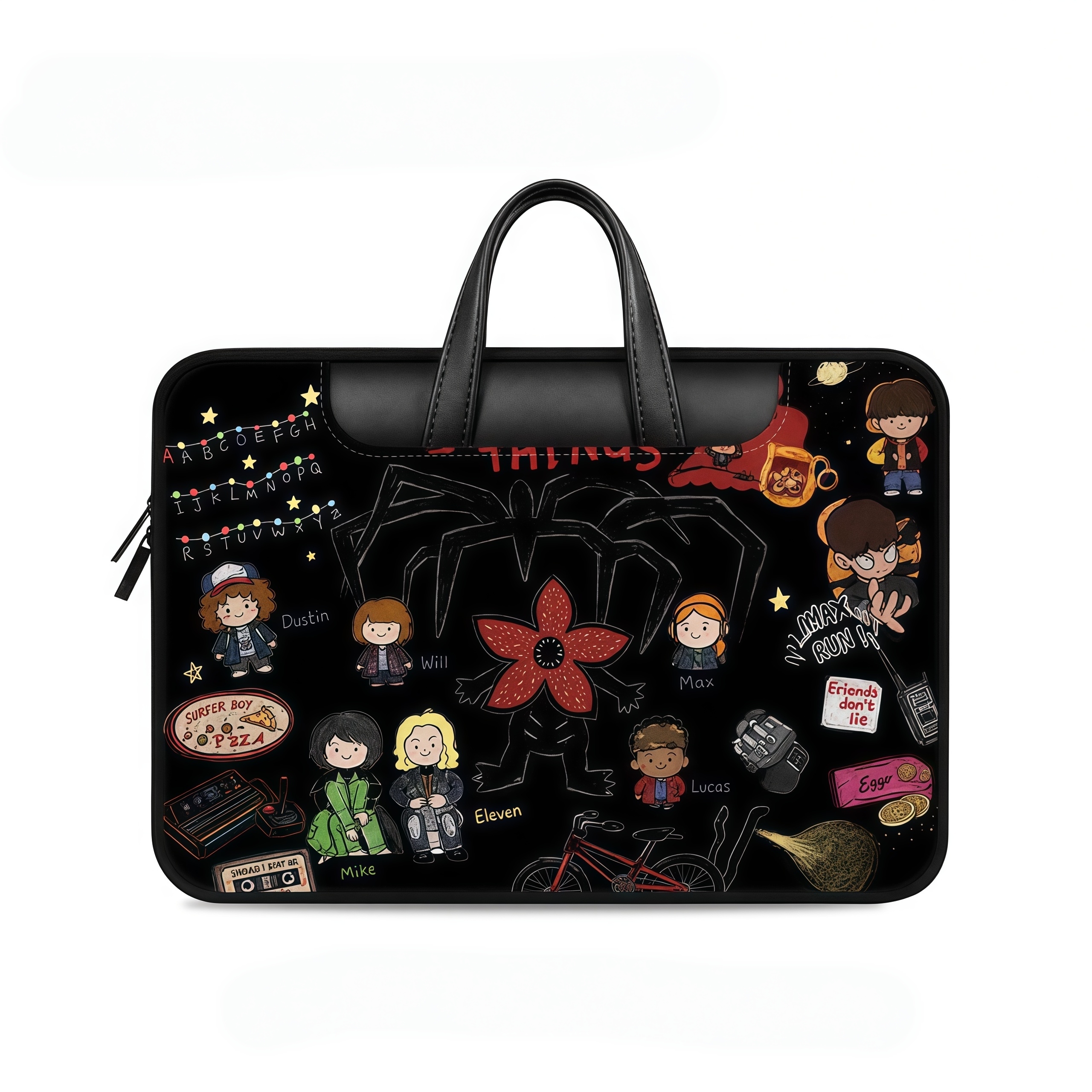 Stranger Things Illustrated Laptop Bag Suitable for Apple MacBook 15-inch, 6inch Small Air 13.3, Dell, Lenovo 14-inch, Pro Protective Sleeve