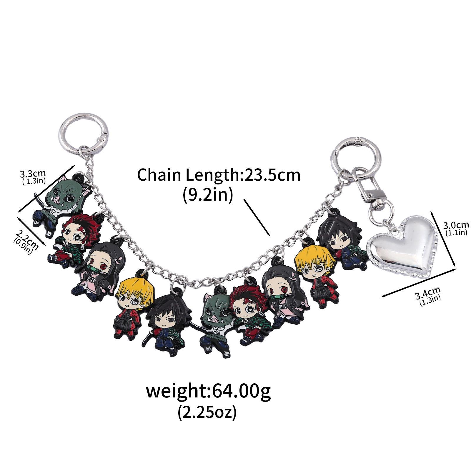 Demon Slayer Weapon Butterfly Ninja Tanjiro Same Style Nichirin Metal Brooch Keychain Pendant