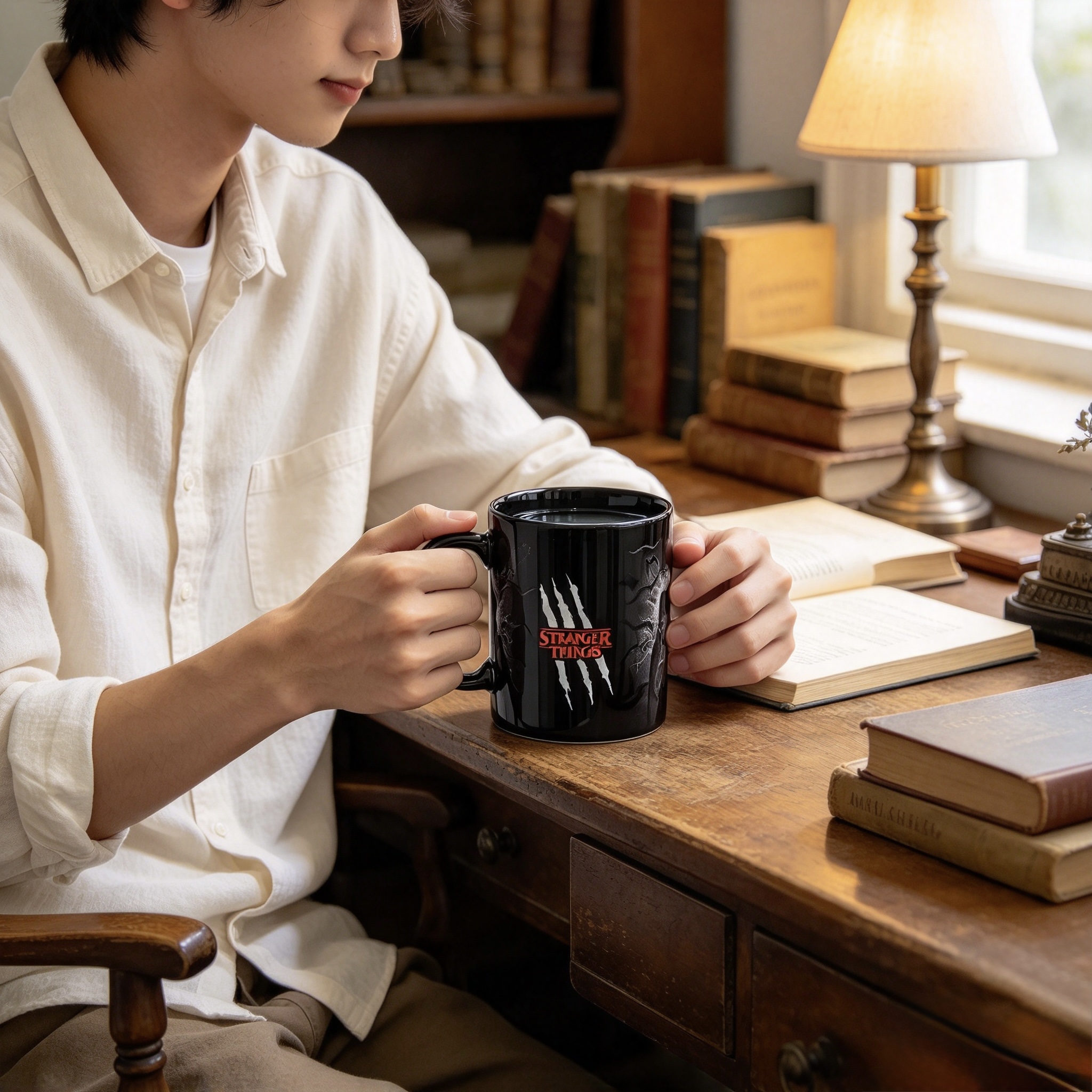 Stranger Things Heat Changing Ceramic Mug, 11oz Magic Color Reveal Coffee Cup for TV Show Fans