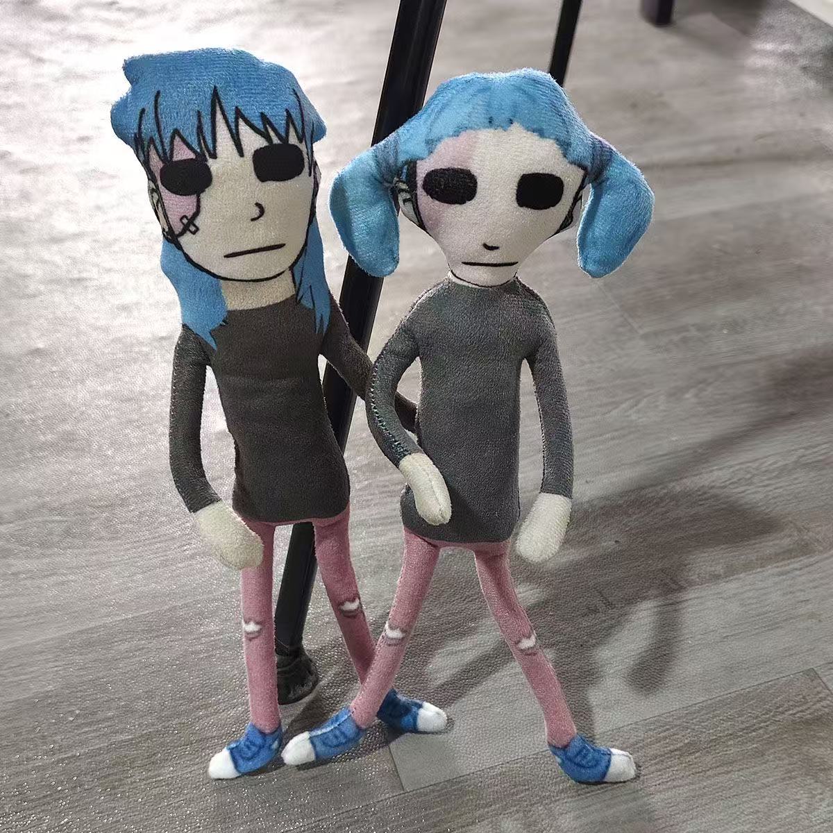 Sally Face Sal Fisher Plush Doll & Keychain, Horror Game Sallyface Stuffed Figure, Multiple Sizes 10cm/20cm/28cm, Halloween Collectible Gift for Fans
