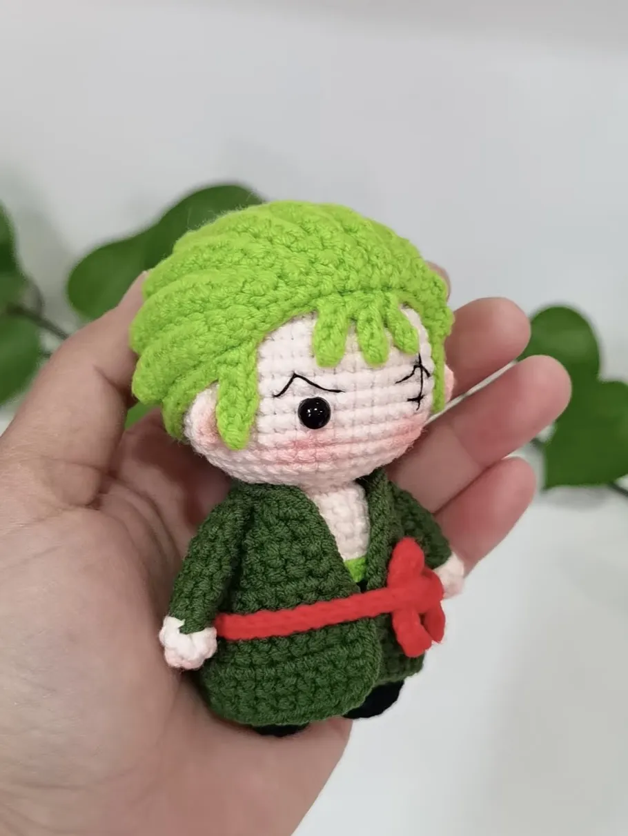 DIY One Piece Zoro Crochet Toys Monkey King Luffy Sanji Nami Zoro Ace Dolls Handmade Crochet Dolls DIY Knitted Toys