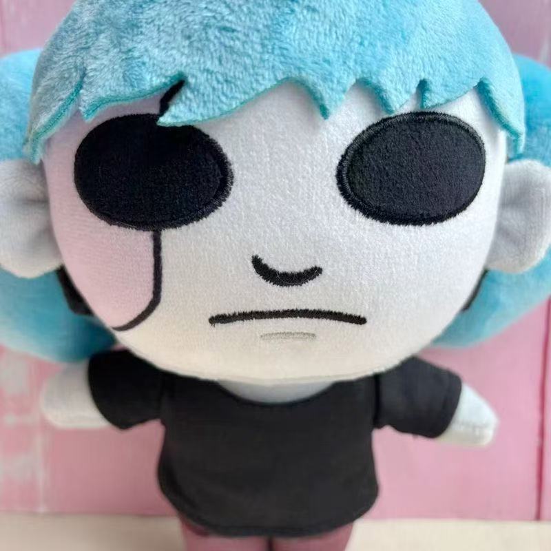 Sally Face Sal Fisher Plush Doll & Keychain, Horror Game Sallyface Stuffed Figure, Multiple Sizes 10cm/20cm/28cm, Halloween Collectible Gift for Fans