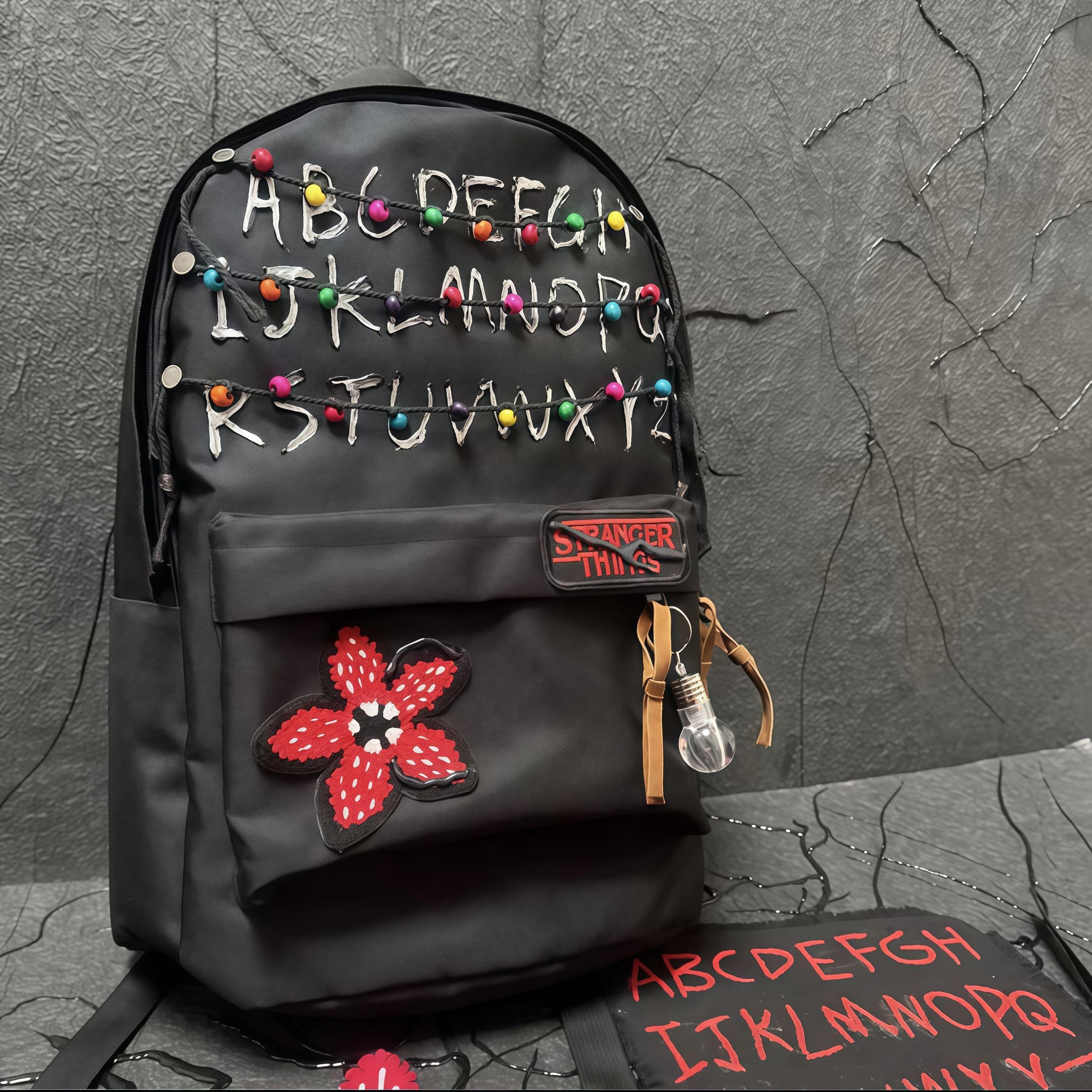 Strange Story Theme Backpack Let's Go to Hawkins Town for Adventure