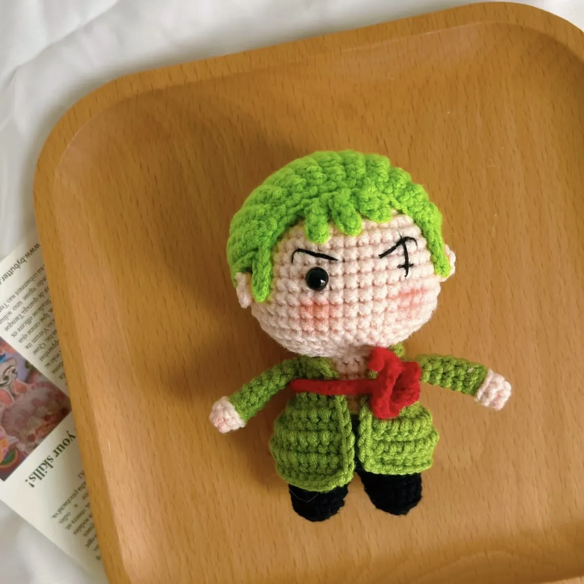 DIY One Piece Zoro Crochet Toys Monkey King Luffy Sanji Nami Zoro Ace Dolls Handmade Crochet Dolls DIY Knitted Toys