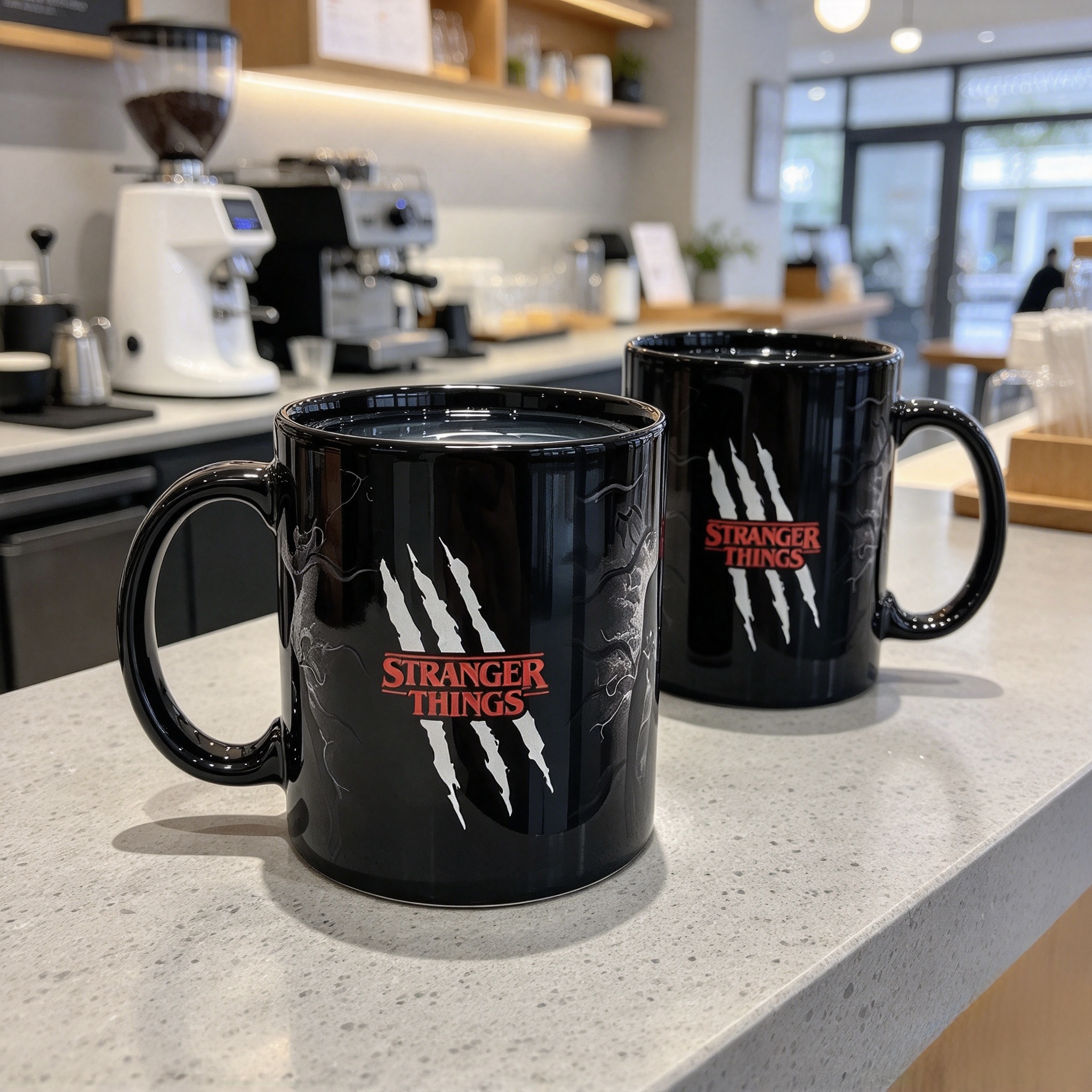 Stranger Things Heat Changing Ceramic Mug, 11oz Magic Color Reveal Coffee Cup for TV Show Fans