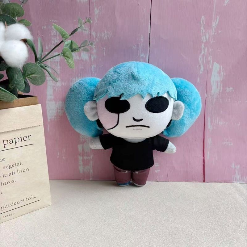 Sally Face Sal Fisher Plush Doll & Keychain, Horror Game Sallyface Stuffed Figure, Multiple Sizes 10cm/20cm/28cm, Halloween Collectible Gift for Fans