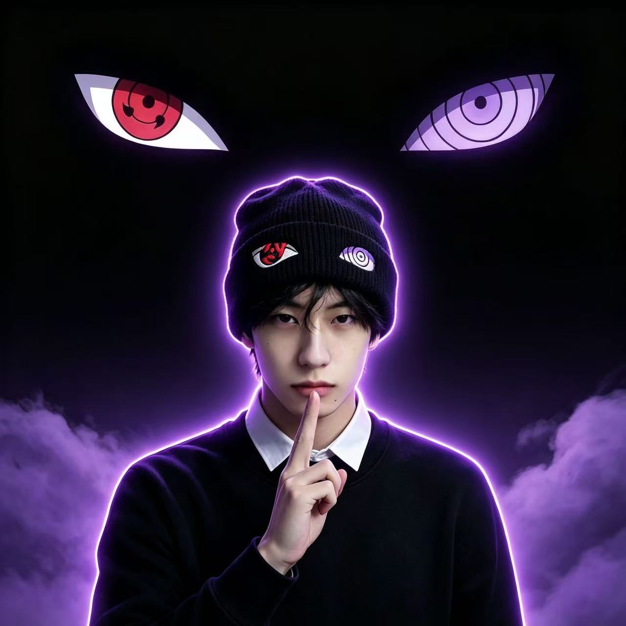 Naruto Anime Knitted Beanie Hat Uchiha & Konoha Embroidered Winter Warm Unisex Skull Cap Anime Cosplay Gift