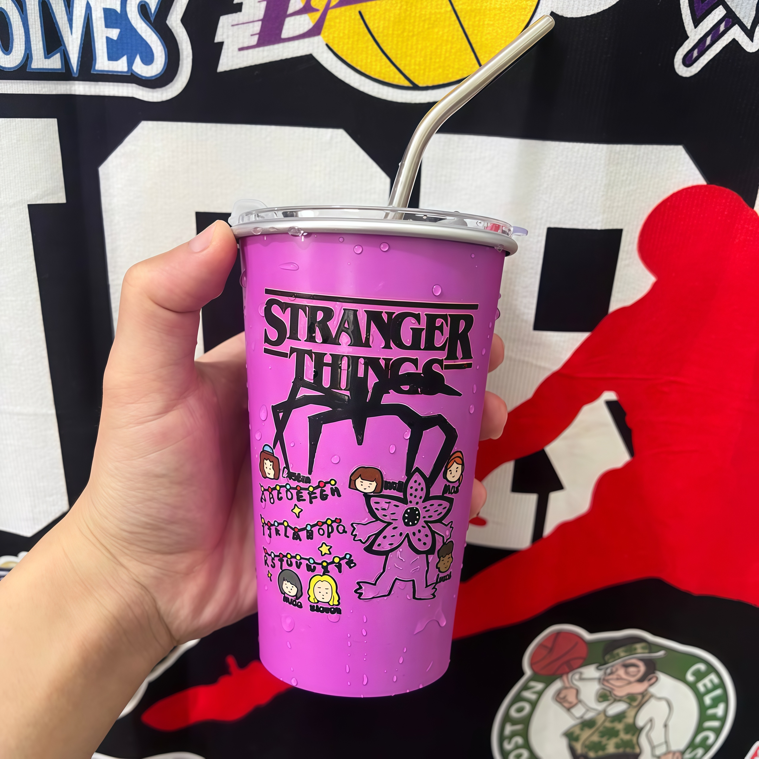Stranger Things Hellfire Club Cold Color Changing Cup| Food‑Grade Aluminum Novelty Collectible Gift for Fans