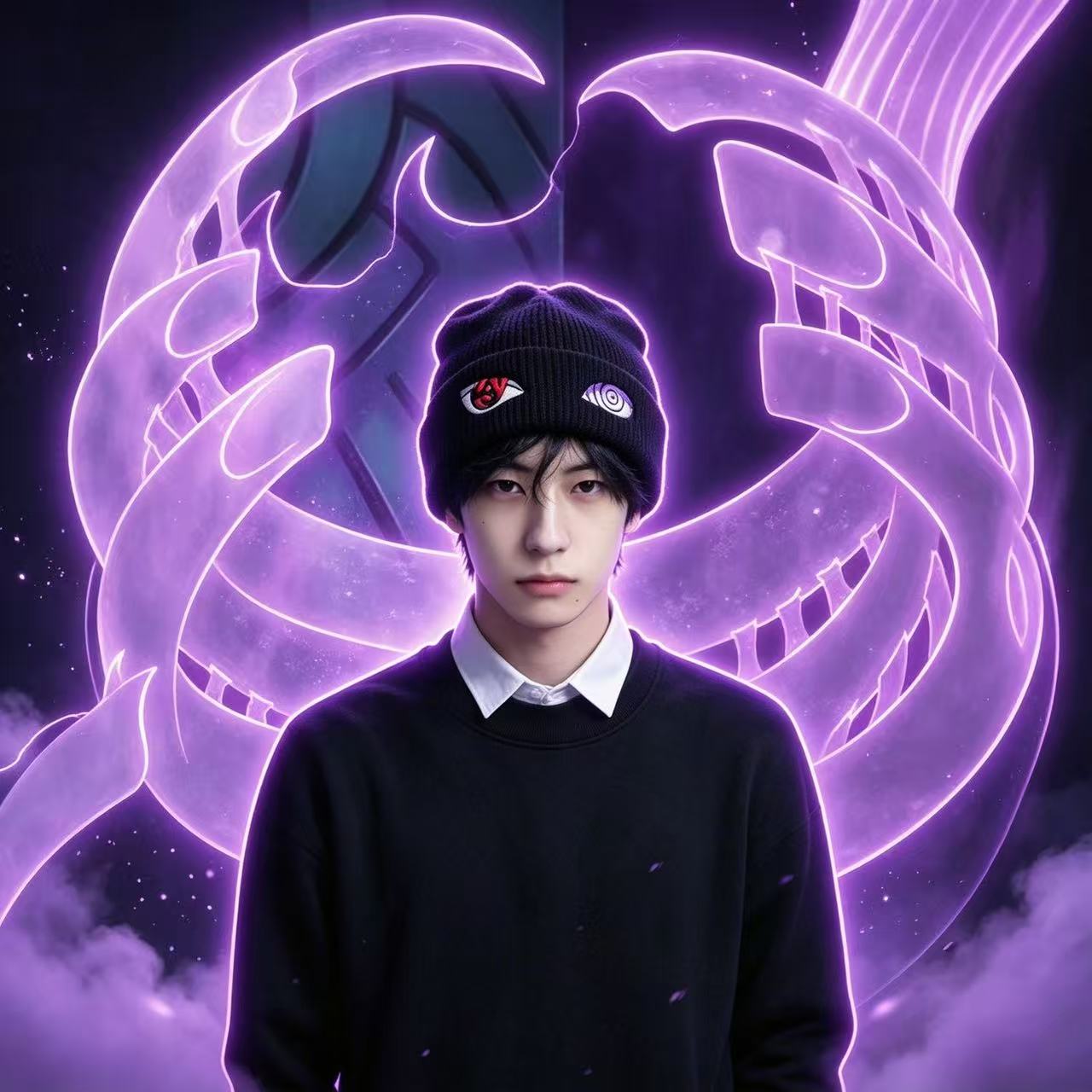 Naruto Anime Knitted Beanie Hat Uchiha & Konoha Embroidered Winter Warm Unisex Skull Cap Anime Cosplay Gift