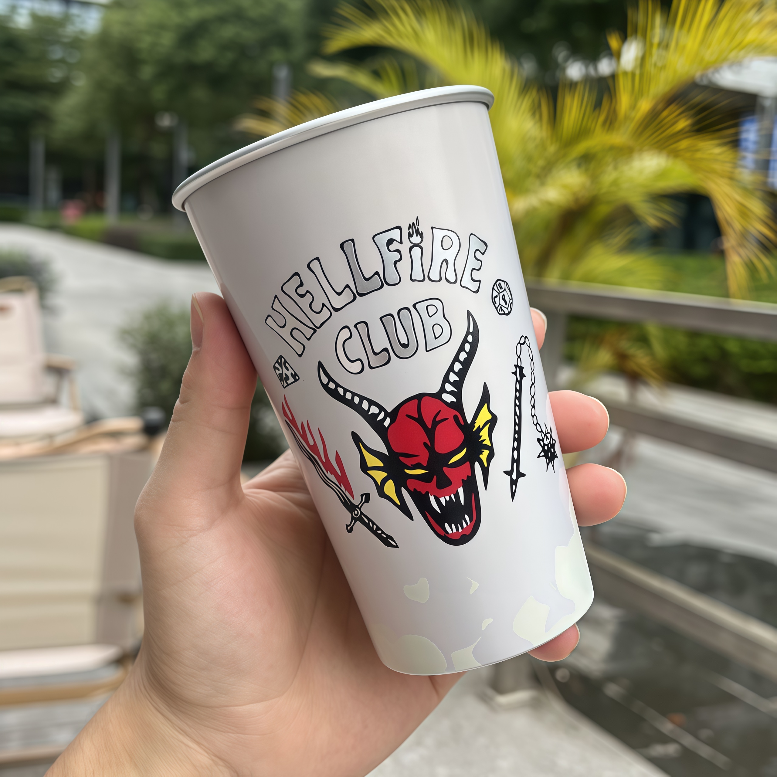 Stranger Things Hellfire Club Cold Color Changing Cup| Food‑Grade Aluminum Novelty Collectible Gift for Fans