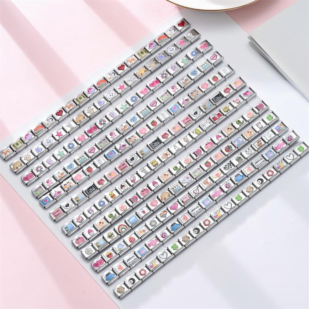  Anime Modular Stainless Steel Bracelet – Custom Italian Charm Link Bracelet