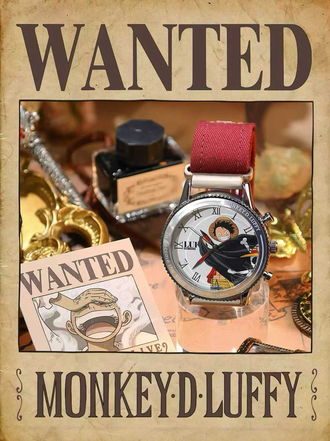 One Piece blind box watch anime two-dimensional characters Luffy, Zoro, Sanji, Nami wristwatch blind box