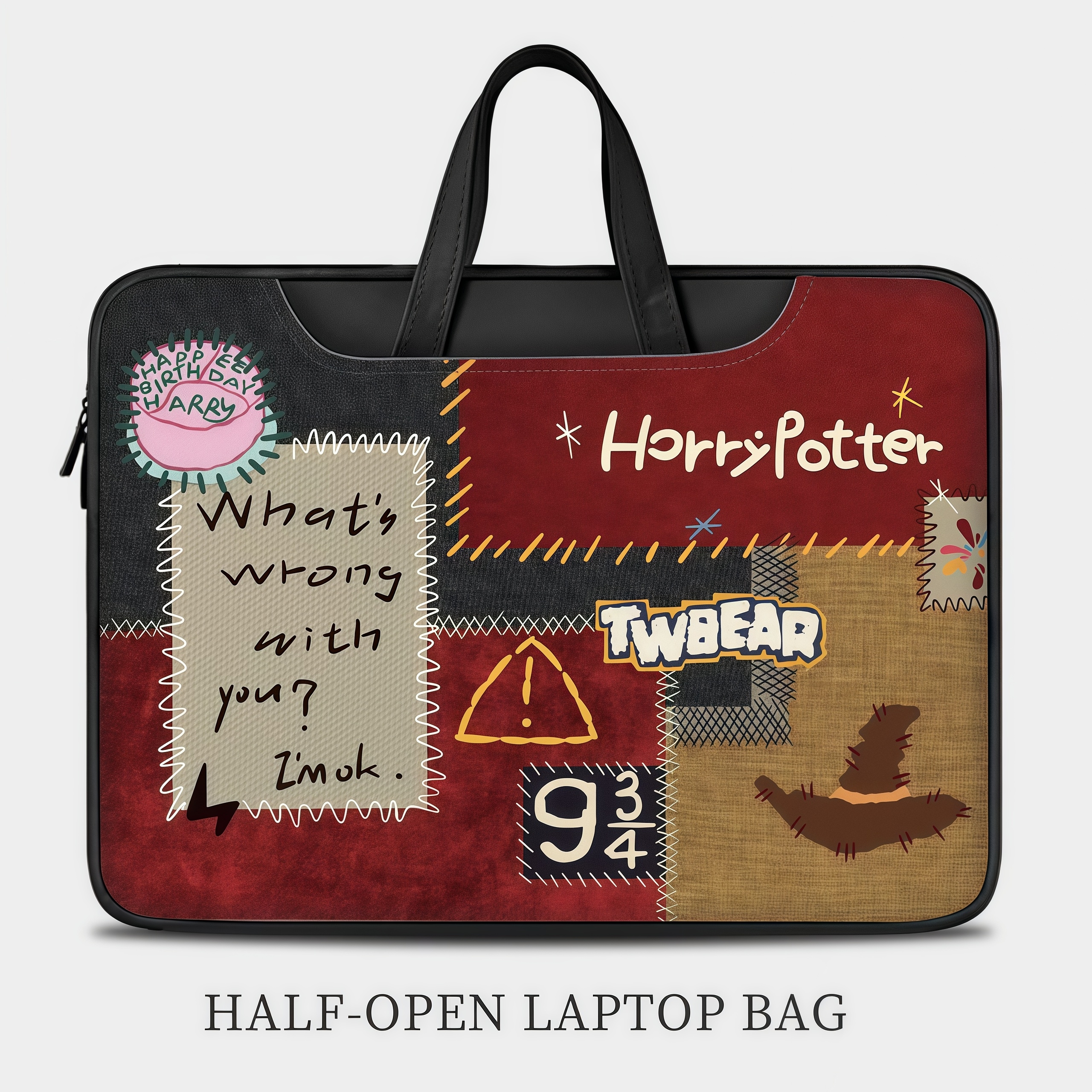 Harry Potter Stranger Things Laptop Sleeve Bag Compatible With Matebook Apple Macbook Pro 13 14 15 16 Inch Shockproof Waterproof Laptop Case Cover For School Office Travel
