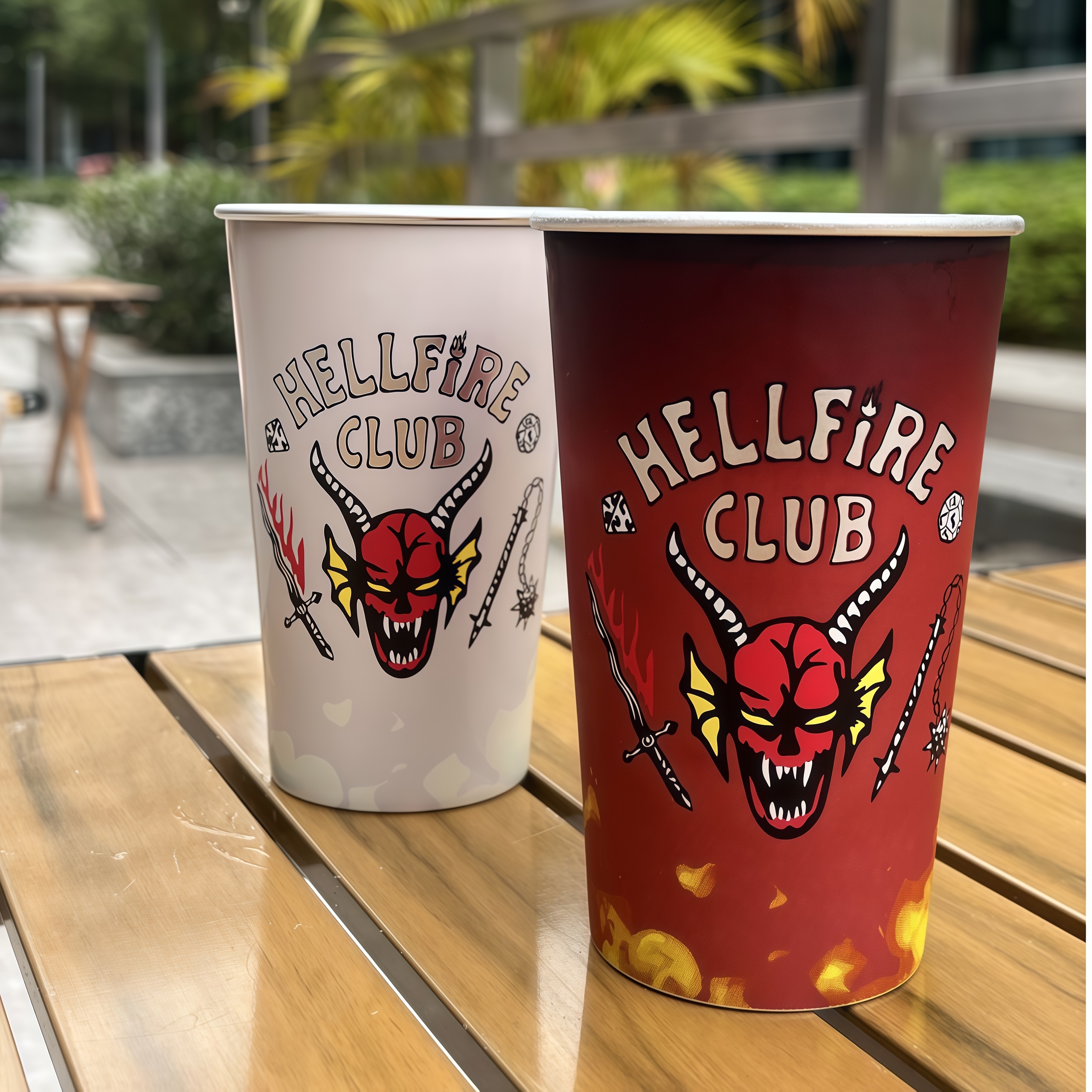 Stranger Things Hellfire Club Cold Color Changing Cup| Food‑Grade Aluminum Novelty Collectible Gift for Fans
