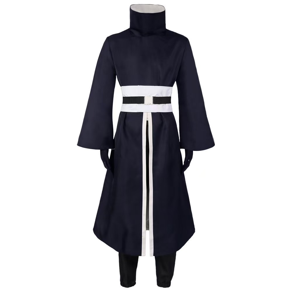 Naruto Tobi Uchiha Obito Cosplay Costume Set, Akatsuki Red Cloud Cloak + Obito Mask, Anime Ninja Outfit for Halloween Cosplay Party