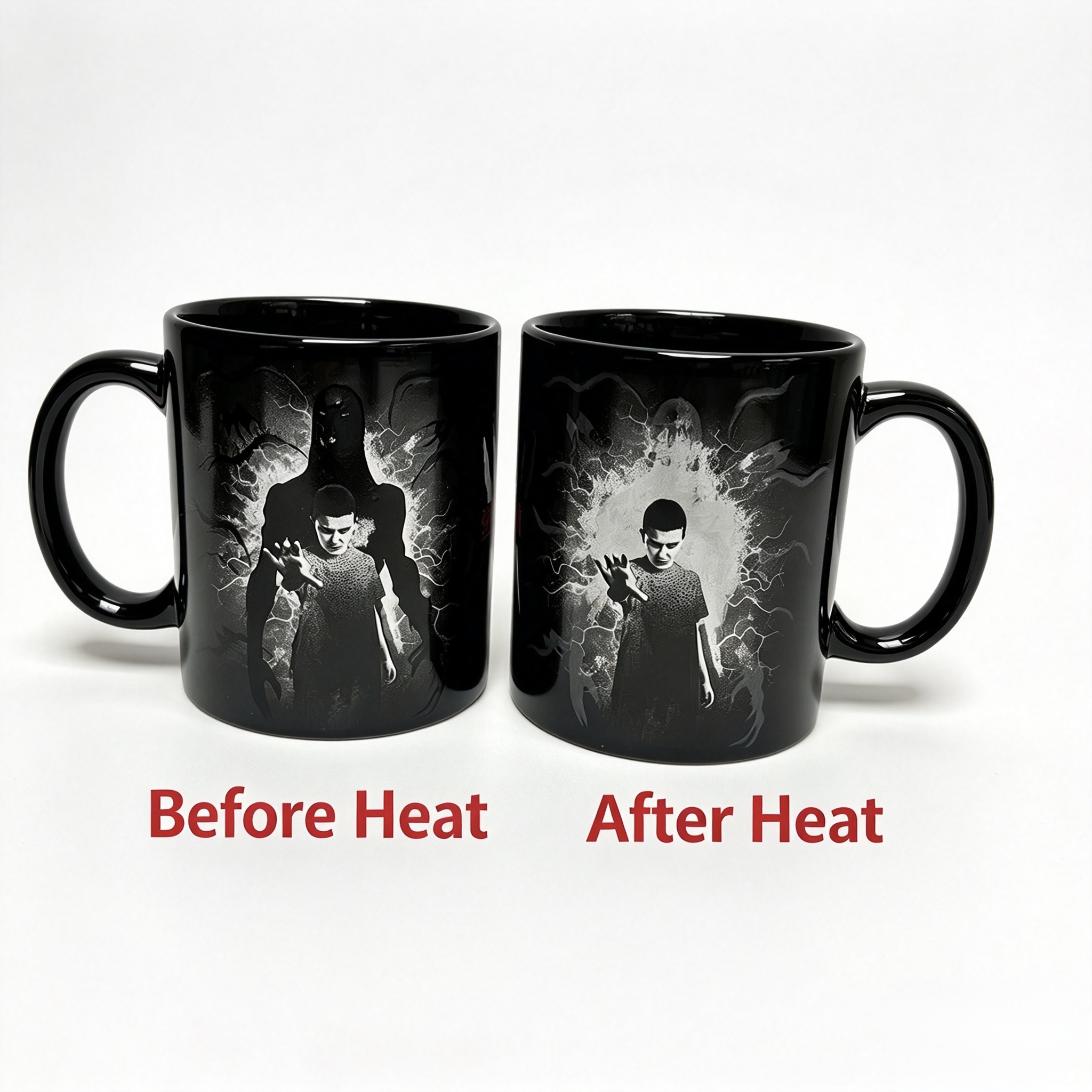 Stranger Things Heat Changing Ceramic Mug, 11oz Magic Color Reveal Coffee Cup for TV Show Fans