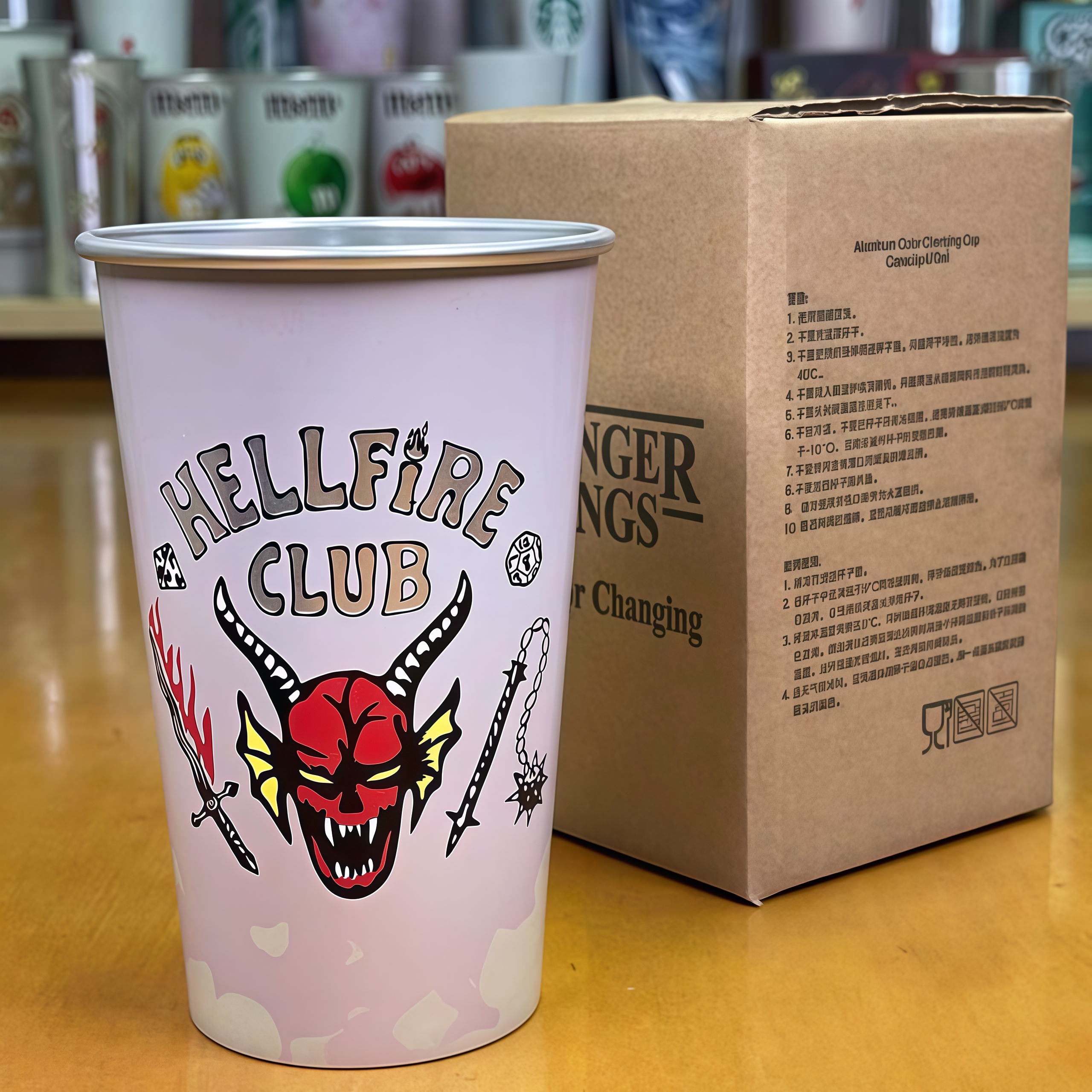 Stranger Things Hellfire Club Cold Color Changing Cup| Food‑Grade Aluminum Novelty Collectible Gift for Fans