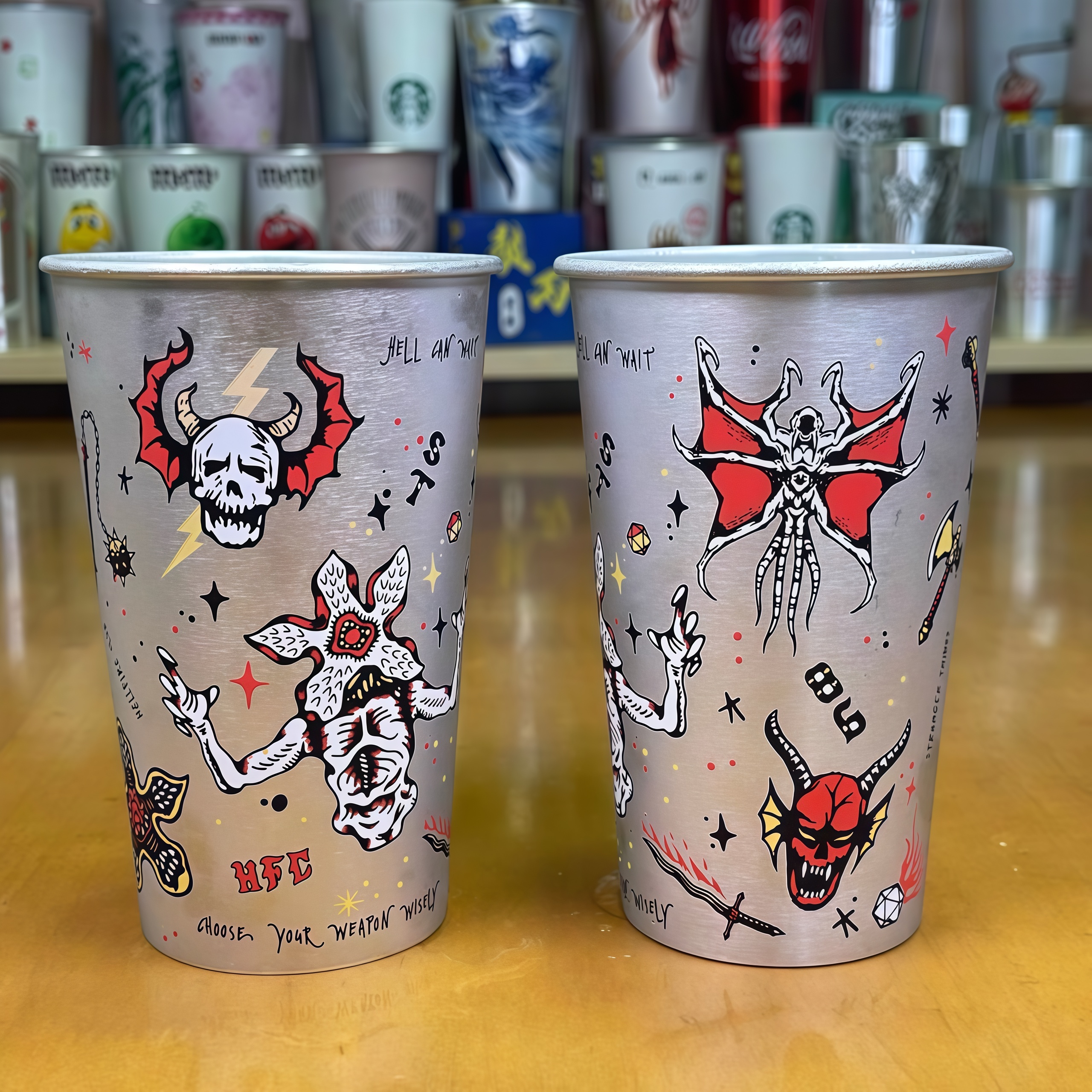 Stranger Things Hellfire Club Cold Color Changing Cup| Food‑Grade Aluminum Novelty Collectible Gift for Fans