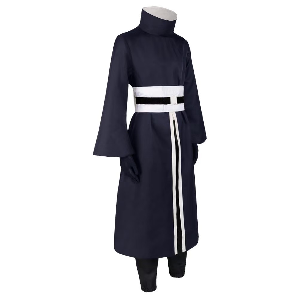 Naruto Tobi Uchiha Obito Cosplay Costume Set, Akatsuki Red Cloud Cloak + Obito Mask, Anime Ninja Outfit for Halloween Cosplay Party
