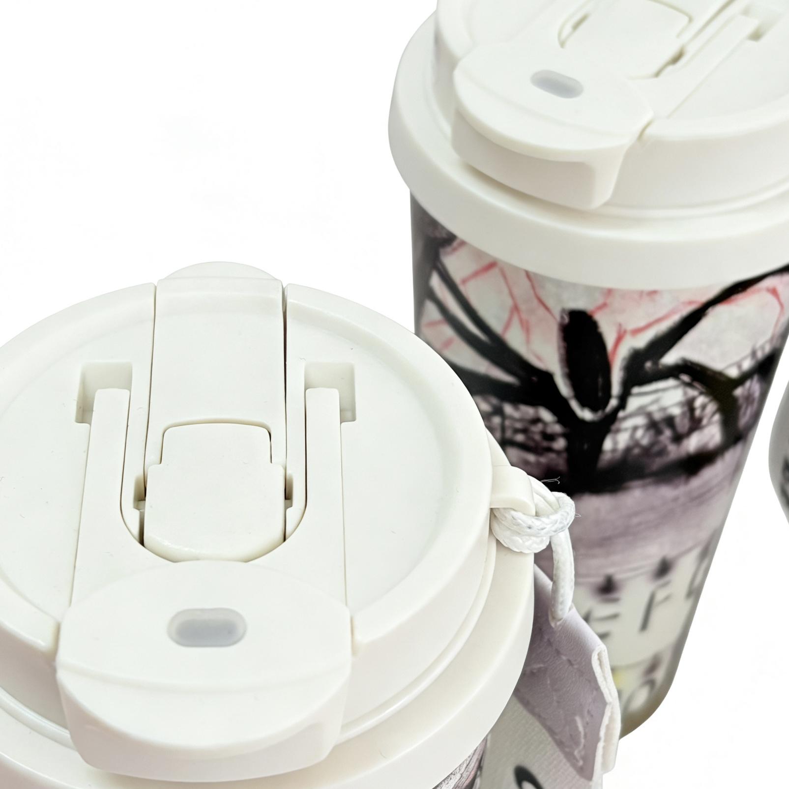 Stranger Things Graffiti Thermos Cup Stainless Steel Straw Double Wall Insulated Large Capacity Coffee Water Mug High Value Bottles Drink