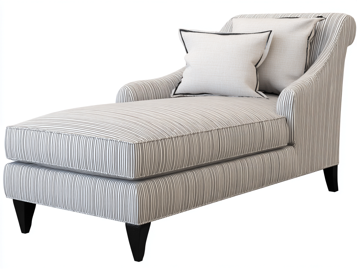 Chaise longue tapizada tela 160x65x80 cm - gris claro - para salón - diseño moderno-Bamboogoly