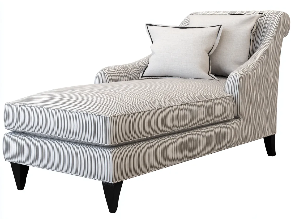 Chaise longue tapizada tela 160x65x80 cm - gris claro - para salón - diseño moderno-Bamboogoly