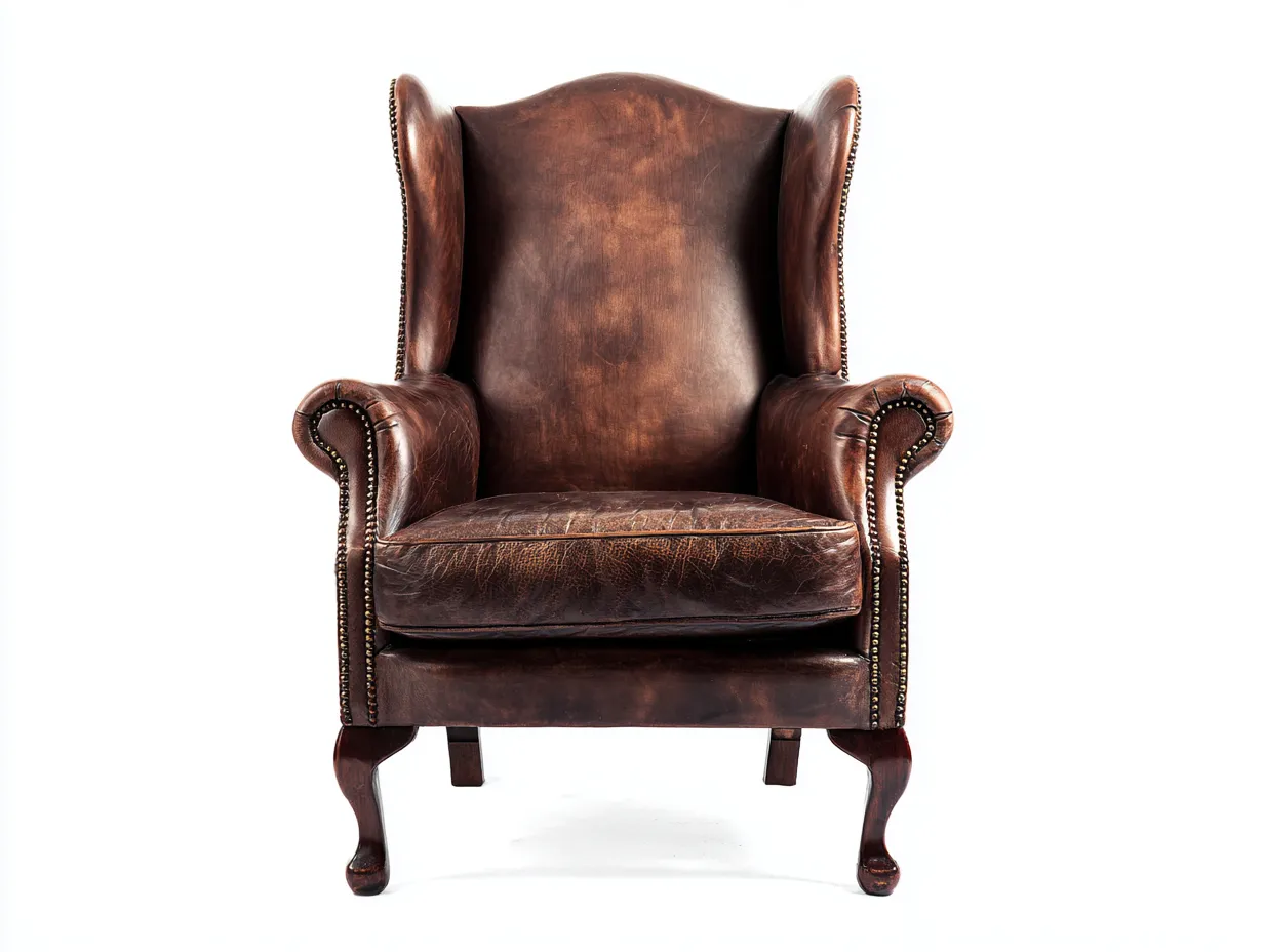 Poltrona in pelle - Pelle - 96x88x112 cm - Marrone - Stile classico-Homiupbay