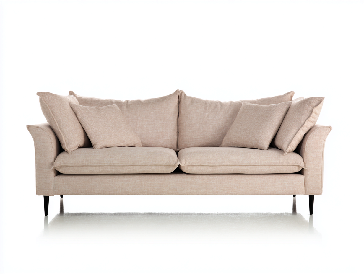 Zweisitzer Sofa Stoff 165x85x80 cm - Beige - zeitloses Design für das Wohnzimmer-Homimybay
