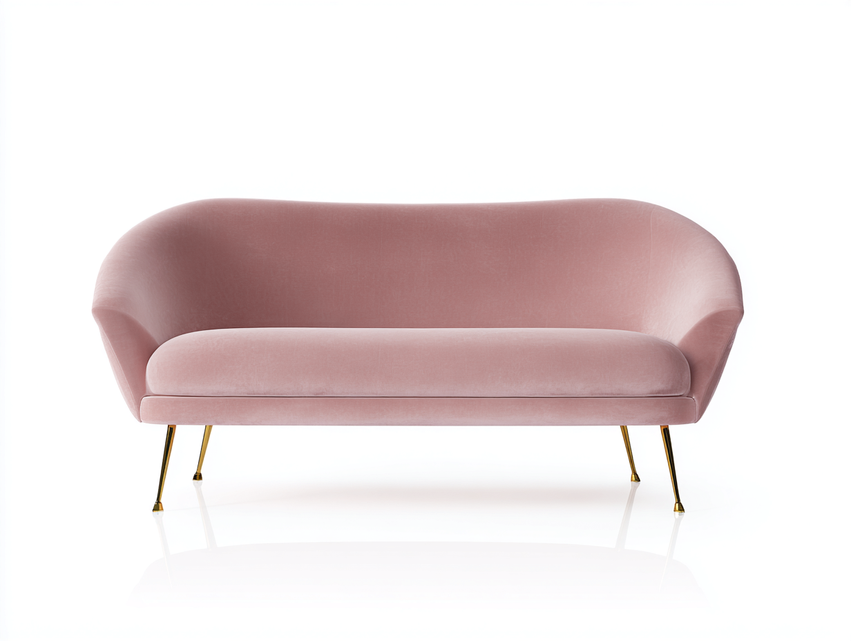 Zweisitzer Sofa Samt 150x80x78 cm - Rosa - elegantes Design für das Wohnzimmer-Homimybay