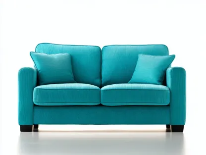 Divano a due posti-Tessuto-Legno-178x92x85 cm-Turchese-Stile moderno-Oakgetden