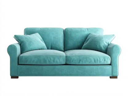 Divano a due posti-Tessuto-Legno-176x92x85 cm-Verde acqua-Stile moderno-Oakgetden